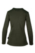 250 Women's Merino Long Sleeve Base Layer Comfort Zone - Dark Mel Green